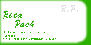 rita pach business card